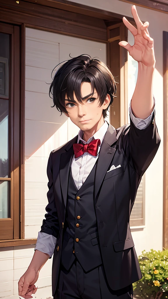 Abraham Lincoln as a cute anime boy romance novel character.