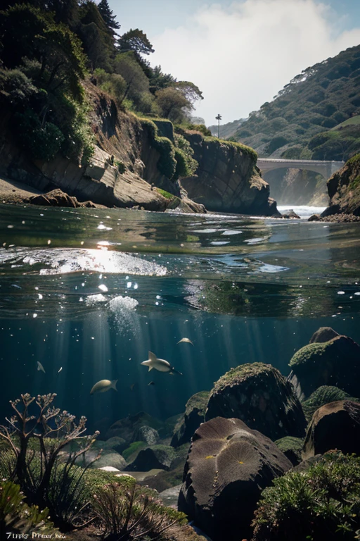 Kelp Forests of California, USATowering kelp plants swaying with the current, home to sea lions, fish, and otters.