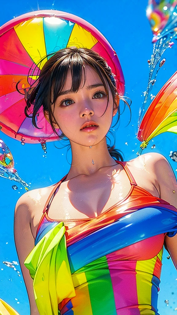 ([balloons:Small planets:0.5]:1.4), (Small_planets inside of balloons:1.4), (lots of colorful Small_planets:1.35) (colorful planets, earth, floating petals, big balloons:1.22), 1 girl, cute face, Full body, sitting, detailed beautiful eyes, bare legs, costume combination, Goddess, perfect body, [nsfw:0.88] (sitting on ice_planet:1.22) (lots of [floting blue Butterflies:floting ice:0.4]:1.22) (detailed light), (an extremely delicate and beautiful), volume light, best shadow,cinematic lighting, Depth of field, dynamic angle, Oily skin --auto --s2
