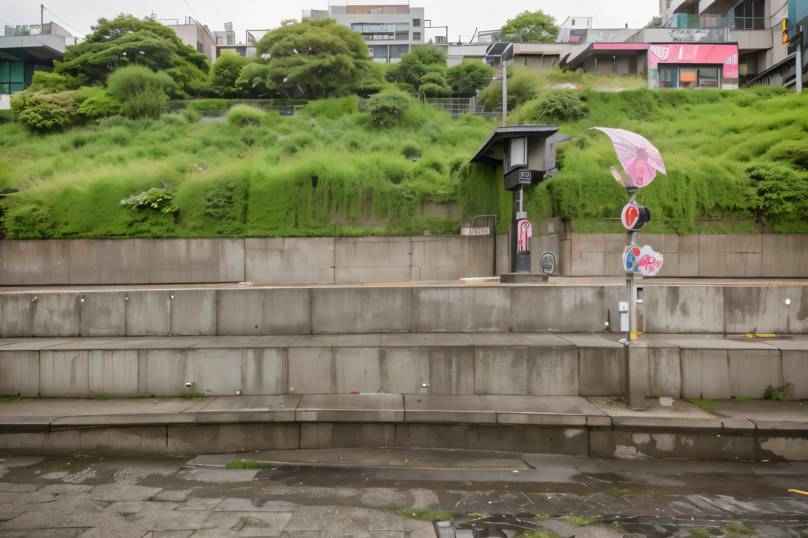 (Best quality, 8k, 32k, Masterpiece, UHD:1.2), "Transform the scene into the urban and vibrant streets of Harajuku, Japan, but with an eerie emptiness. The setting is devoid of crowds or people, emphasizing the stillness of the moment. The streets are lined with colorful storefronts and fashion boutiques, showcasing Harajuku's eclectic and trendy style. Neon signs and billboards add splashes of bright colors against the urban backdrop.
The architecture is a mix of modern and quirky, with buildings featuring unique facades, artistic graffiti, and bold patterns. There are no trees or grass, just the concrete jungle of the city, with sidewalks and streets intersecting in a complex, yet orderly fashion.
Street lamps and urban furniture like benches and signposts dot the area, enhancing the feeling of an urban environment. The scene captures the essence of Harajuku's vibrant fashion district, yet with an unusual quietness, allowing the intricate details of the urban landscape to stand out."