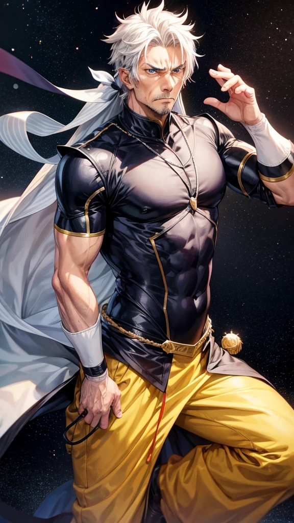 anime, male, middle age, stern, disappointed, father