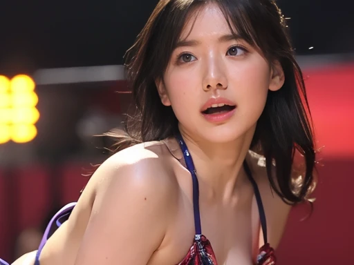 ((Highest quality)), ((masterpiece)), (detailed), (realistic, photo-realistic), ((crowd)), (a beautiful 20 years old Japanese idol woman raped on idol stage with multiple man), (colorful sexy micro bikini), (cleavage, collarbone, public indecency, outdoor), (messy hair:1.3), (ecstasy:1.2), (slut:1.2), (vulgarity:1.3), (fucked silly:1.2), (steam:1.1), (Wet:0.9), (sweat:1.1), wince, (orgasm:1.2), (panicking:1.0), (flowing sweat:1.1), full body, cum on body, trembling, rape,