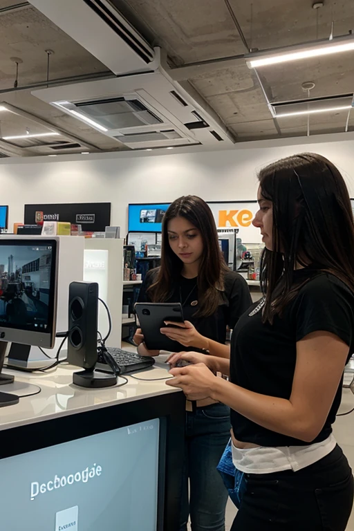 image of people in a technology store