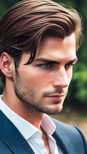 A handsome German man focus on the face