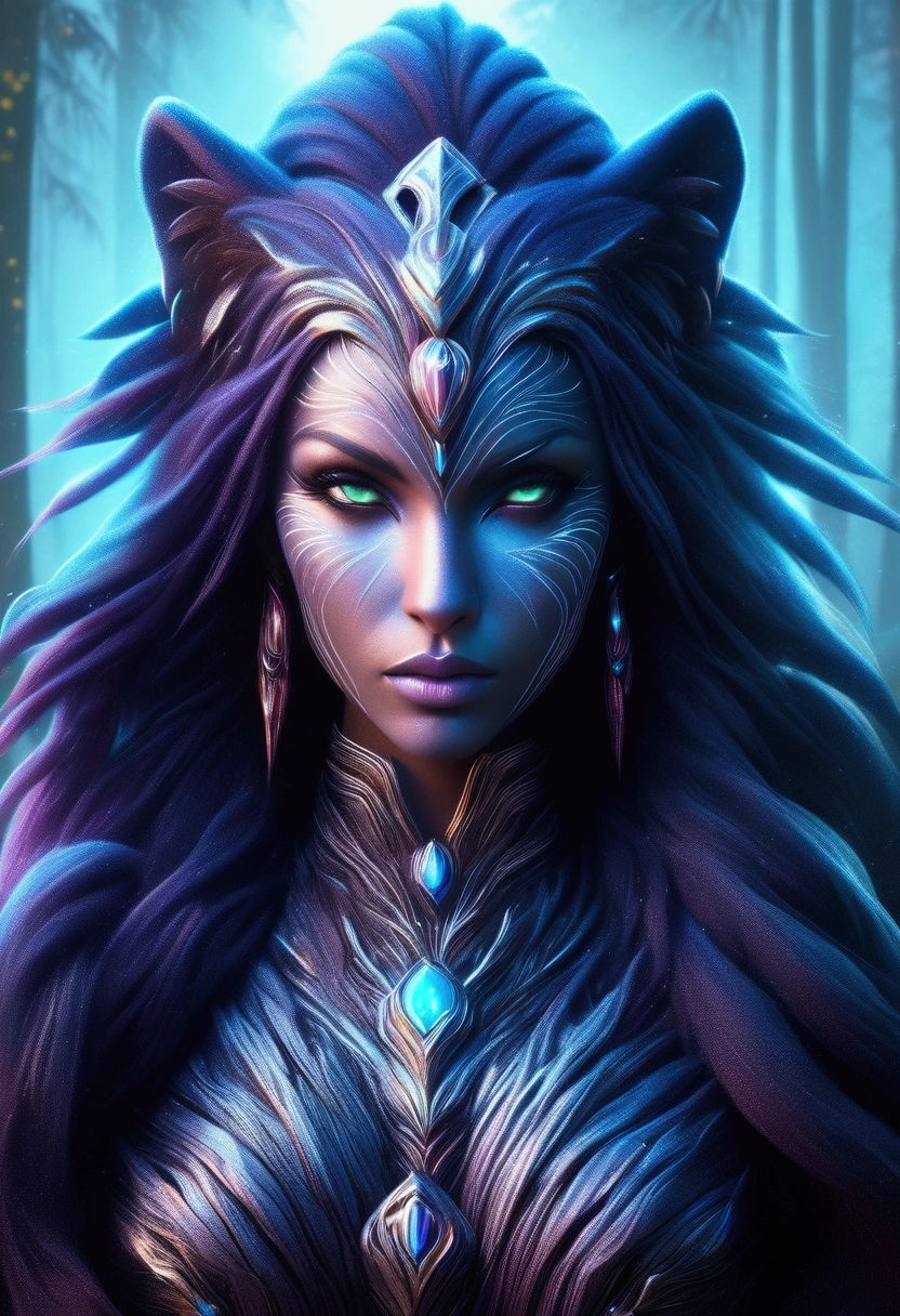 ultra high detailed illustration of a Tyrande Whisperwind wondering through jungle, giant black panther next to her, high quality, super quality, sharp details, high details, octane render, unreal engine 5.0 graphics, cinematic look, realistic, hyper-realism, {{{Warcraft}}}, warcraft character, nice slim body, perfect body, beautiful body, beautiful face, very nice face, very nice facial features, very detailed face, very detailed facial features, high detailed body, high detailed face, nice cloth