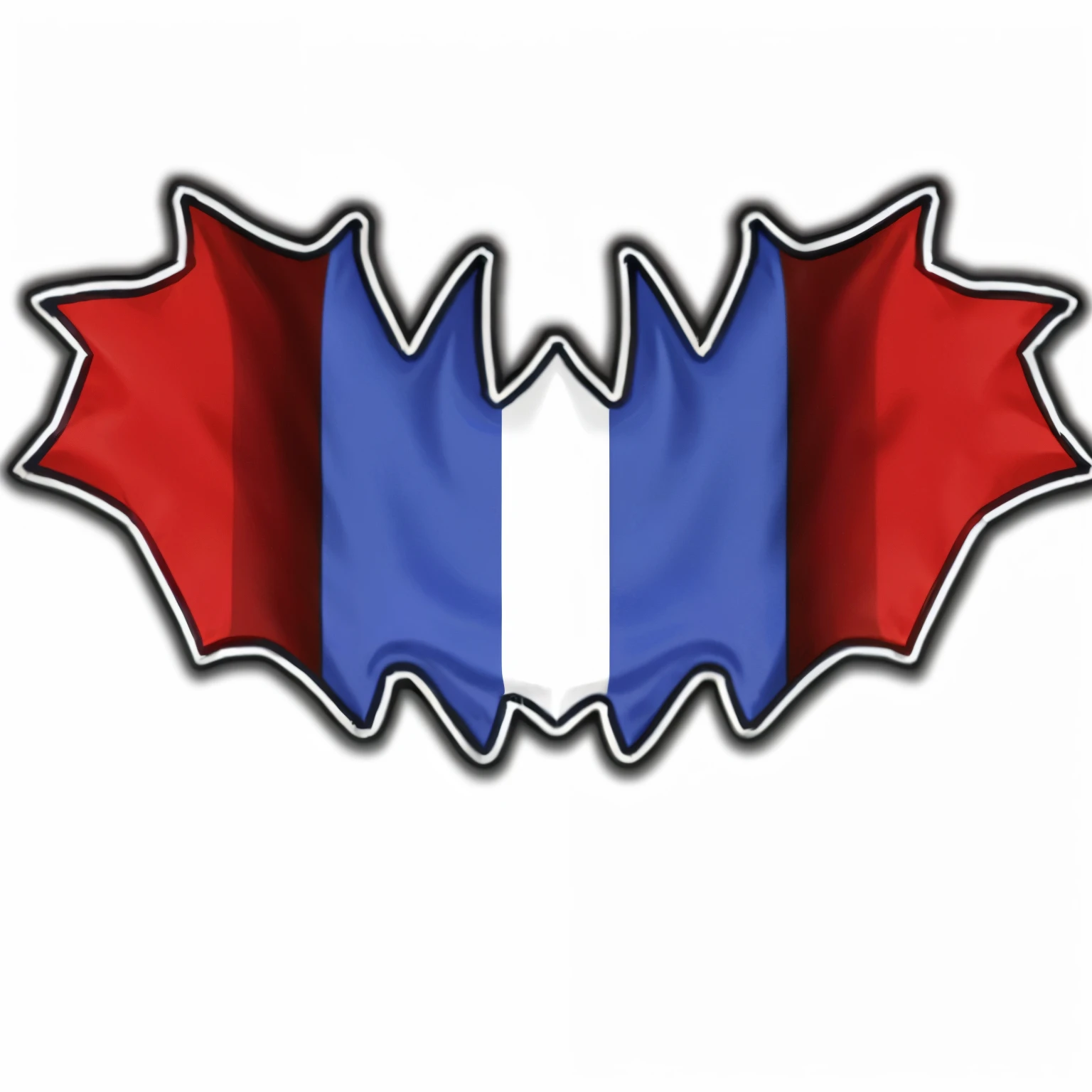 a flag of france with a maple leaf on it, batwings, habs logo, cad, bat wings, canada, welder wings, three bat head, batoidea shape, bat, u. h. d, multiple, emblem, captain, french flag, master, french noveau, deak ferrand, quebec, concept, general