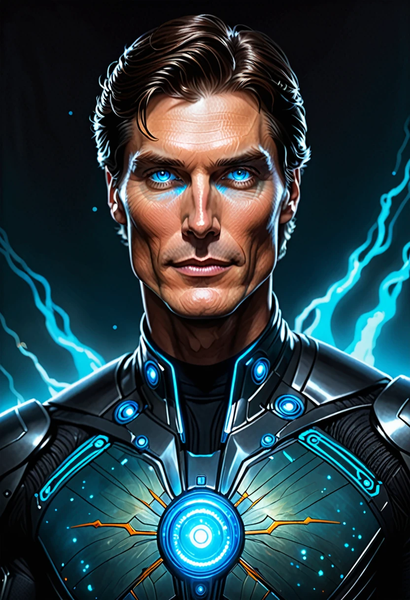Blue-eyed biopunk full-body bioluminescent portrait inspired by Christopher Reeve's model Ultra-detailed body image in a dark environment in a dynamic high fashion pose. full body of a male model dressed as a royal in evening attire elegant pose, wearing spartan king clothes, Greek fashion war features, com uma tails de louros na cabeça. Men'blue and gold fashion, a tails de opala do arco-íris pode ser branca, Incolor, milky blue, gris, putridity, yellow, Unripe, brown and black spartan warrior from Greece, with the appearance of the demigod Hercules, detailed the clothes and body, Roupas espartanas estilo 8k. cinematic lighting. dark, mysterious and dramatic fantasy headshot of a young handsome south asian tyrannical ruler with glowing red eyes wearing black royal robes and ornate jewellery in a menacing dimly lit palace ((work of art)), ((best qualityer:1.2)), high resolution, 8k, (ultra_realisitic:1.3), (photorealisitic:1.4), cinematic, dynamic lighting, (detailed back ground), Depth of field, intrikate, 8k, skin detailed, (large pectorals:1), pectorals, abdomen, photo of a handsome man, Sexyroyalty, tails, jewerly, necklase, cape, bracelete, bracelet, ring, shorth hair, sitting in the throne, medieval castle indoors,