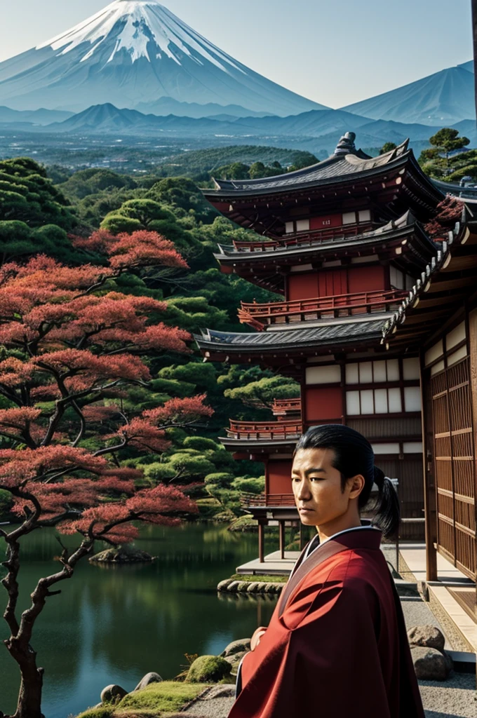 Rōnin, looking at Fuji 
