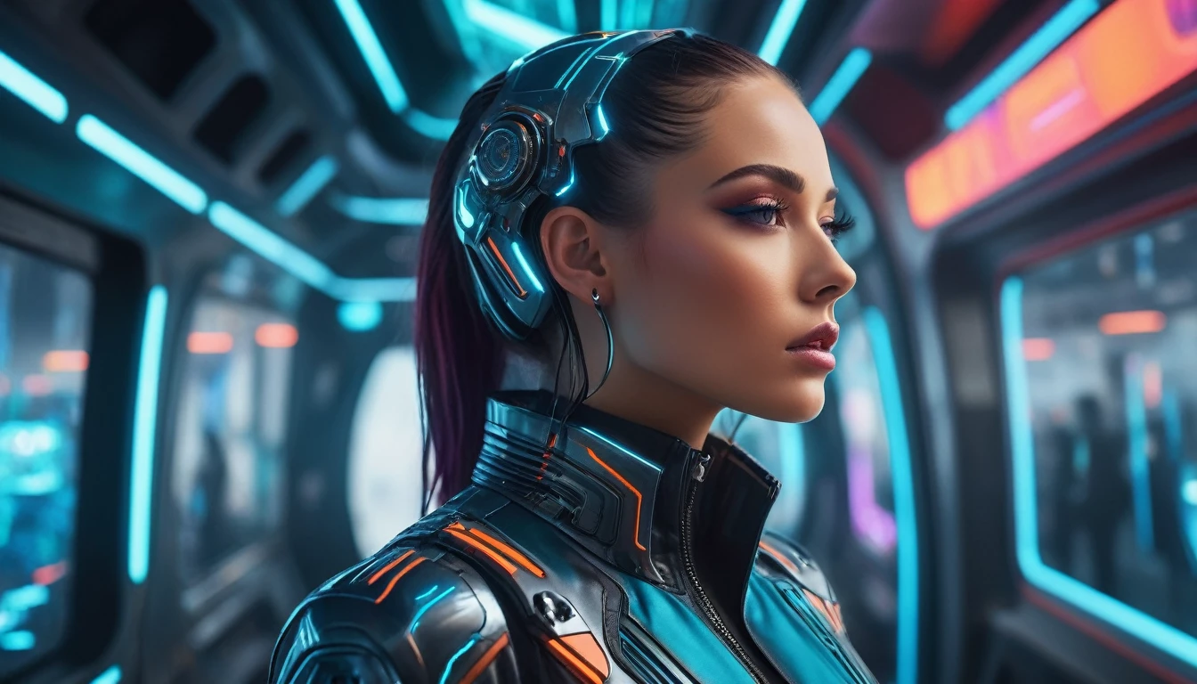 create an image demonstrating the style of ((Futuristic style)) style, hyper realism, 8k high definition, vibrant colors, sharp focus, insanely detailed