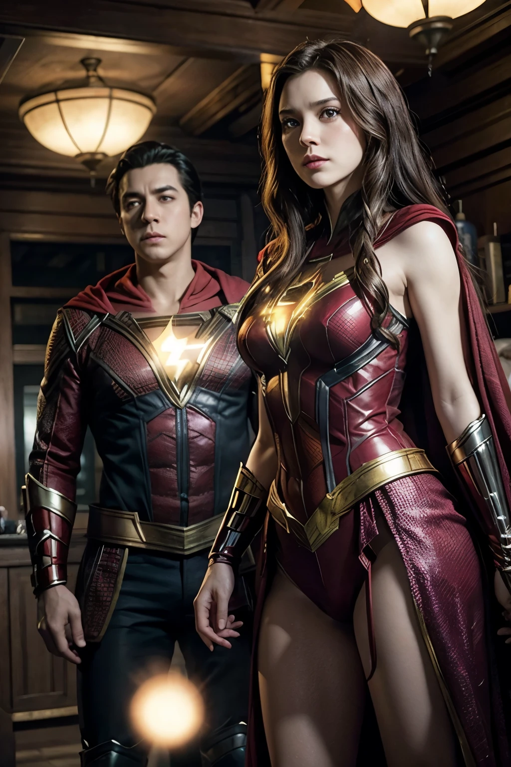 Shazam and Scarlet Witch