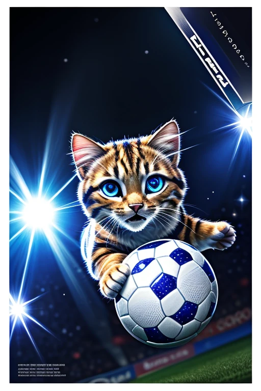 (Highest quality、masterpiece、8k))、Anatomically correct、Very detailed、High resolution、Realistic、((Beautiful, sparkling, detailed eyes))、Intricate details、Cinematic lighting、((Dynamic composition))、kitten、Big head、Moment of the goal、Decisive moment、The moment of the century、Tennis Player、smash、All footage is black and white、Newspaper Articles、White border