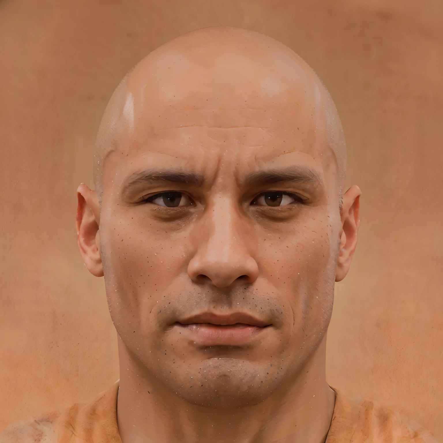 arafed man with a bald head and a balding face, extremely realistic face, face very realistic, hyperrealistic face, realistically rendered face, very realistic face, extreme detailed face and body, realistic face, hyper realistic face, realistic face and body hybrid, face as of dwayne johnson, realistic human face, face realistic, human face realistic