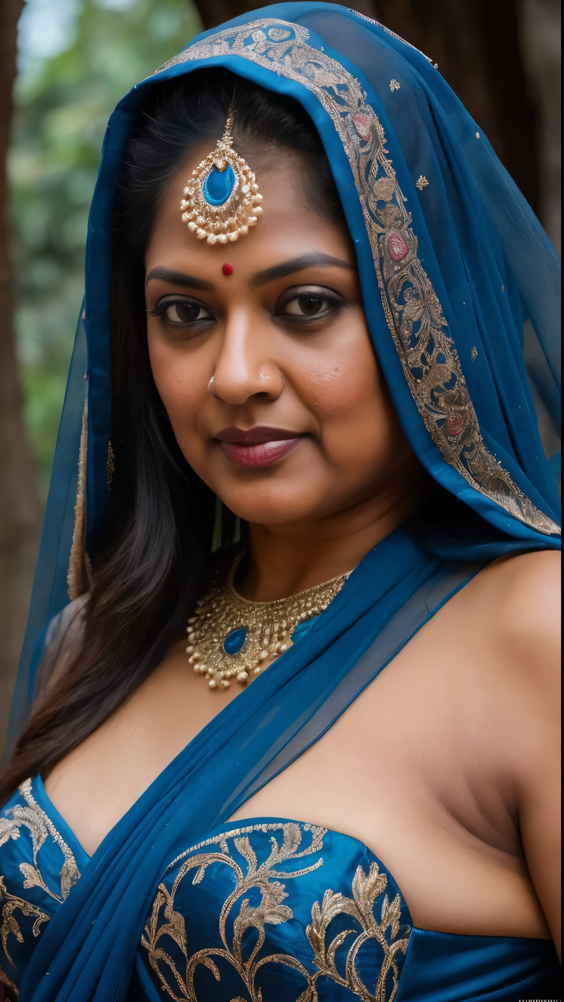 Foto RAW, photorealistic, photography, full body shot, 57 years old Woman, nadhiya moidu, hot nadhiya mommy, master shot, perfect eyes, goddess like beauty, nadhiya momma, nadhiya amma, pierced eyes, perfect thick chubby mallu Desi aunty bhabhi, Wearing a Stanapatta, a chest-band.Saree model, model Photography, Indian saree shoot, Indian traditional wear advertising photography, traditional wear brand shoot, face of indian chubby milf actress Nadhiya or Nadia Moidu or Nadiya moidu, masterpiece, realistic, realism, incredible details, pleasure, photorealism, detailed skin, skin pores, high contrast, photorealistic Artstation 8k HD digital art trend of high definition and detailed realistic skin texture, ultra detail, realistic skin texture, armature, best quality, ultra high definition, (photorealistic:1.4),, high resolution, detail, raw photo, sweat, Re sharp, by Lee Jefferies Nikon D850 Film Stock Photo 4 Kodak Portra 400 Camera F1.6 Lens Rich Color Ultra Real Realistic Realistic Textures Dramatic Lighting Unreal Engine Trending at Art Station Cinestill 800,(pele altamente detalhada: 1.2), 8k UHD, DSLR, soft-lighting, alta qualidade, grain of film, Fujifilm XT3,she didn't like to wear blouse or bra, she is happy to wear only saree, she hates blouse or bra, detailed hairy armpits, hyper realistic skin, skin pores, sweat, veins on the body, skin texture, freckles 0.2, RAW photo, astounding details, professional fashion photography, photographed by master photographer, insane skin texture details, textured skin, lifelike texture, super detailed,