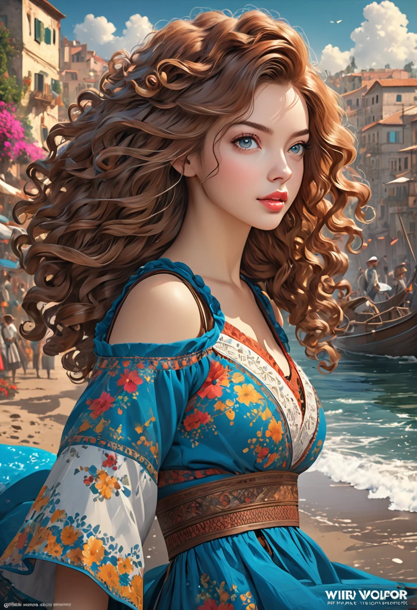 Beautiful boho women with hair that is coarse, wiry, and tightly curled. It often has a rough texture, feels stiff to the touch, and may be prone to frizz and tangling. The curls can be densely packed. The Official Art – An Award-Winning Digital Masterpiece In 4K Ultra HD, Extreme Detail And Intricate Realism. This Concept Art Brought To Life By The Hands Of Artists Like Wlop & Artgerm In A Stunning 2D Vector Illustration. Masiela Lusha. LArge, perky, full, well shaped pleasing breasts. Background is a panoramic vista.
