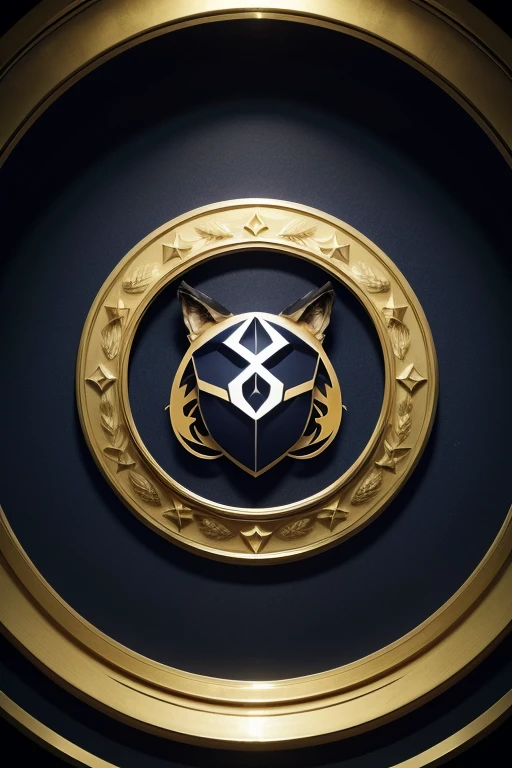 symbol: A stylized wolf inside a circle or shield, with the letter alpha (α) Integrated.
name: "AlphaMoney" written in a strong, modern font, abaixo ou ao lado do ssymbol.
colors: navy blue and gold, to evoke confidence and success.
