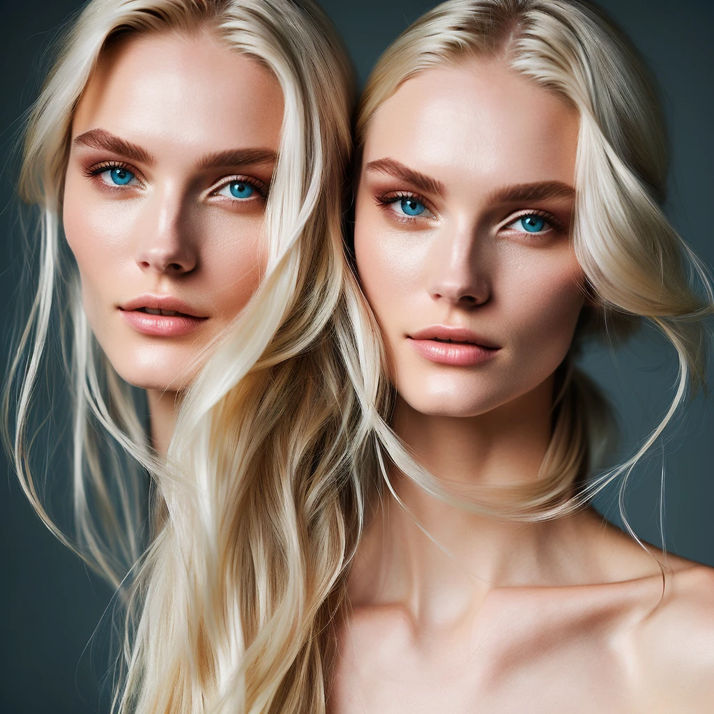 an elegant, slim woman of about 1,70 m high. She has fair skin and a slightly pale tone. Your hair is platinum blonde or light brown, smooth and well cared for, usually tied up in a bun or ponytail. A few loose strands frame your face. Your eyes are light blue or green, with an ethereal glow that conveys intelligence and perception.