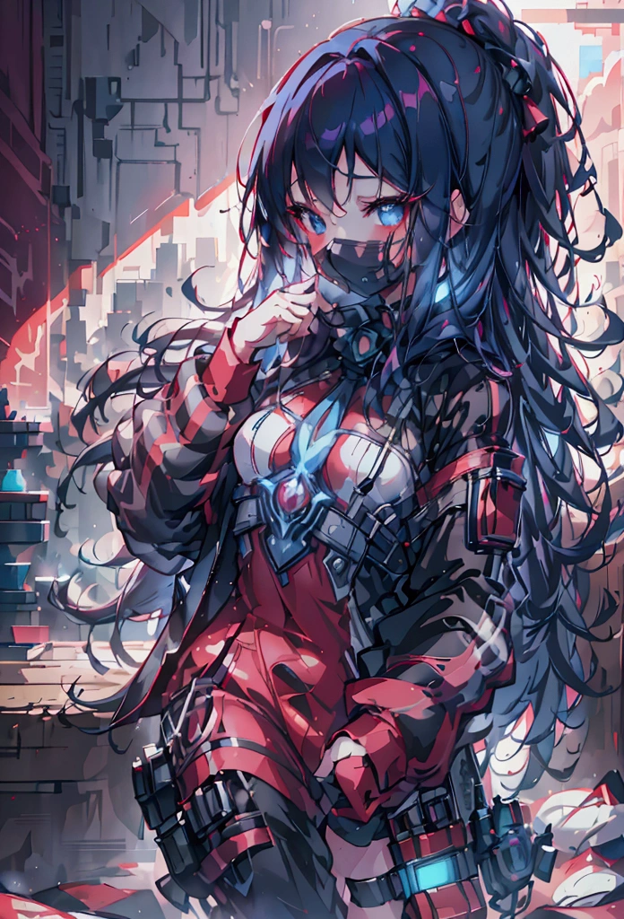 arafed image of a girl in a red and blue costume looking out a window, wojtek fus, ross tran 8 k, cgsociety 8 k, cgsociety 8k, cgsociety 8k, realistic anime 3 d style, artgerm and atey ghailan, ilya kuvshinov. 4 k, cinematic cgsociety, cgsociety inspired