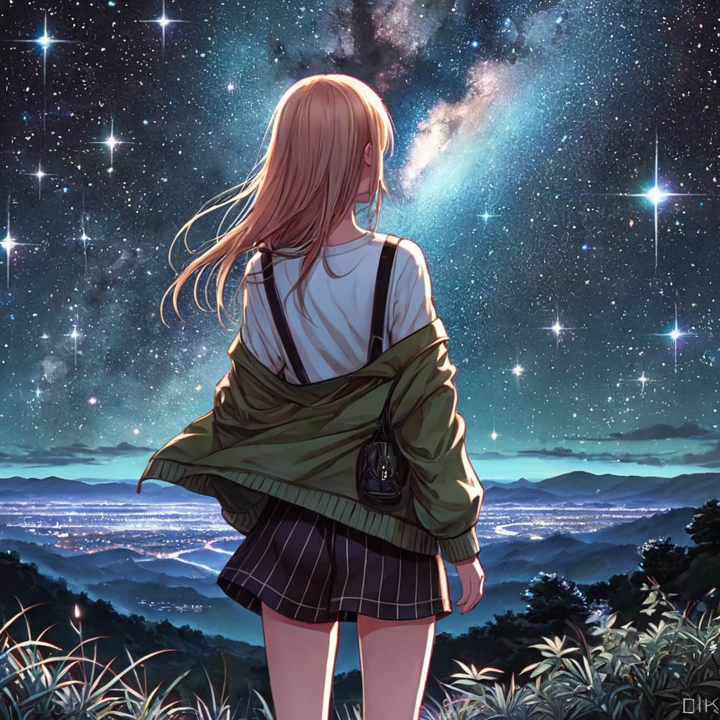 Night Sky、dim、Xin Haicheng、4K、8k、High Definition、Casual and stylish、Anime Style