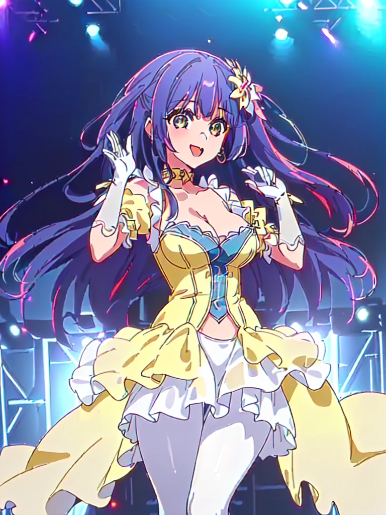great quality ++ Extremely detailed high resolutionolution, very aesthetic, expressive eyes, (((perfect face))), (((face symmetrical))), ((good anatomy)), (((perfect hands))), (((8k))), UHD, HD wallpaper, (((detailed high cal, (((((1girl)))))), only, masterpiece, La Best Quality, high resolution, Highly detailed, (illustration), beautiful detailed eyes, (((combatant))), (((((1girl))))), ((((fullbody)))), (((Ai hoshino))), ((((Girl with characteristics of Miku Izayoi and Hoshino Ai)))), (((rvcm_duotone3_hairstyle))), (((light indigo hair))), (((agglutination))), Combination, (((mature female))), (((Beauty))), (((astral dress))), (((hair ornament))), (((gloves))), (((dress))), (((pantyhose))), (((choker))), (((elbow gloves))), (((white pantyhose))), (((puffy sleeves))), (((frilled skirt))), (((frills))), (((cleavage))), (((dome))), (((stage))), (((Concert))), (((Singing))), (((Idol))), (((puffy sleeves))), (((puffy short sleeves))), (((gradient dress))), (((narrow shoulders))), (((narrow waist))), (((They are smiling))), Long hair, huge, garden of a castle, (((mature female))), masterpiece, Best Quality, ((masterpiece)), ((best calidra derailed)), Upper part of the body, (((face to face look))),
