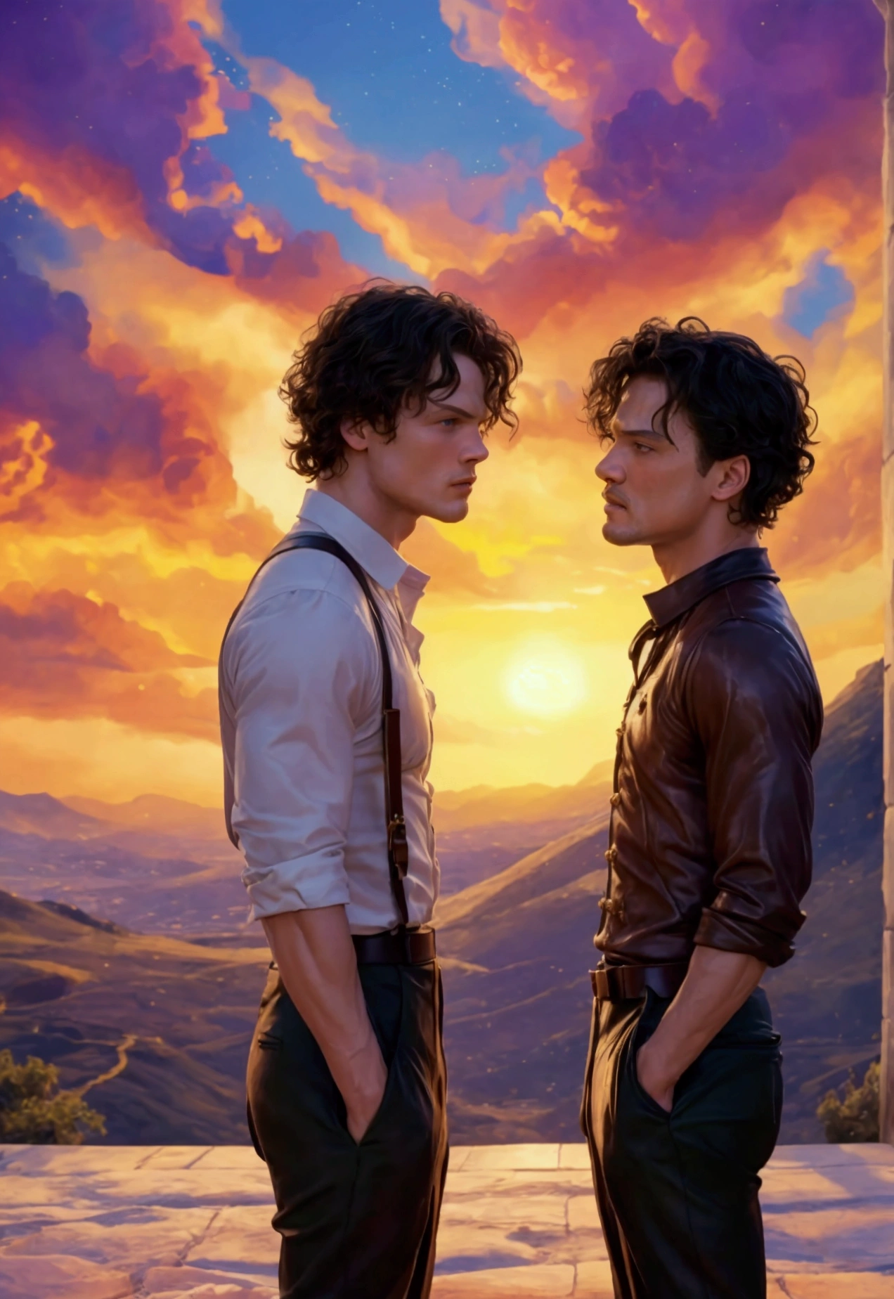 Best Quality)), ((masterpiece)), 4 men,Sam Heughan, Will Smith, A gay orgy,interracial, gay sex cum,orgasm,extasis,image full shot long legs bare feet