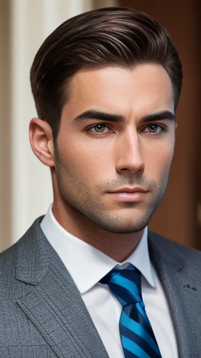 A Handsome ADMOR man focus on face
