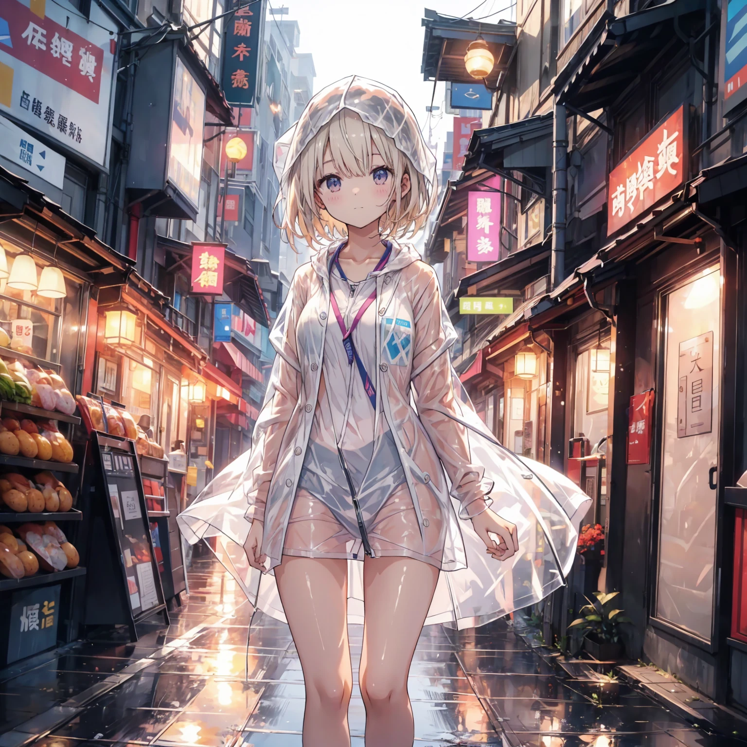 naked raincoat、stroll、Seen by passers-by、Embarrassing、feel、Highest quality、Very delicate、