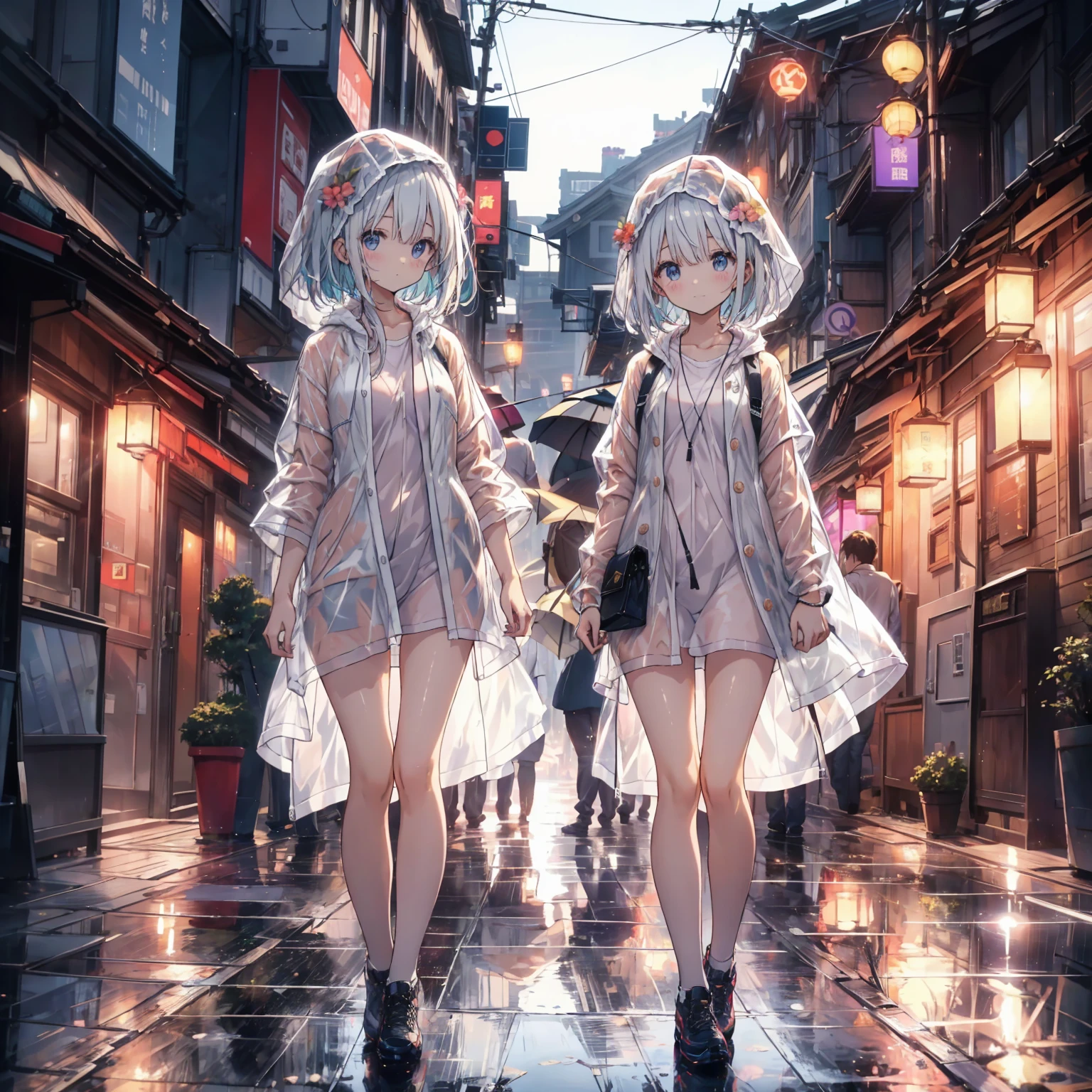 naked raincoat、stroll、Seen by passers-by、Embarrassing、feel、Highest quality、Very delicate、