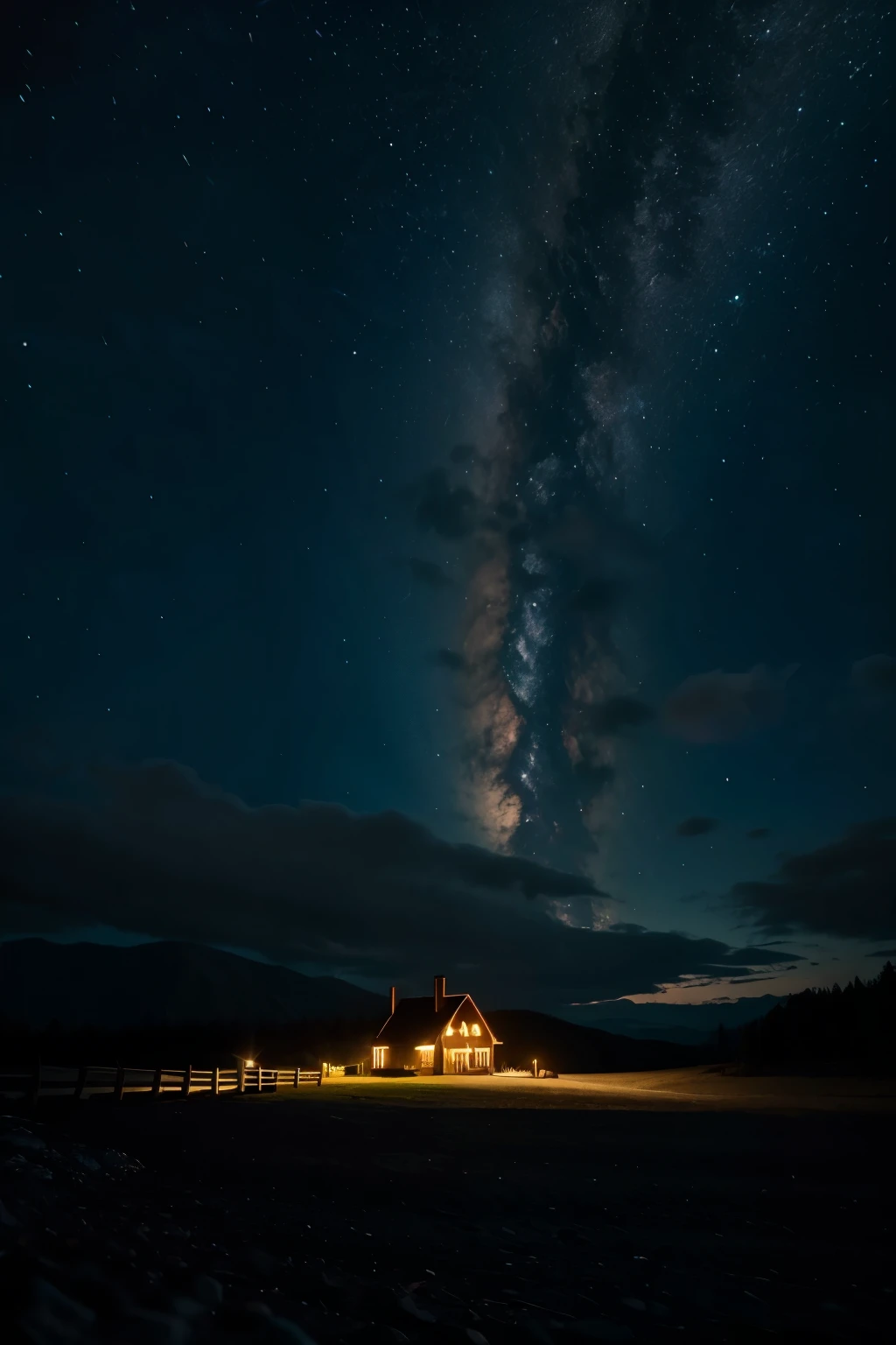dark night light magical moment landscape pixel