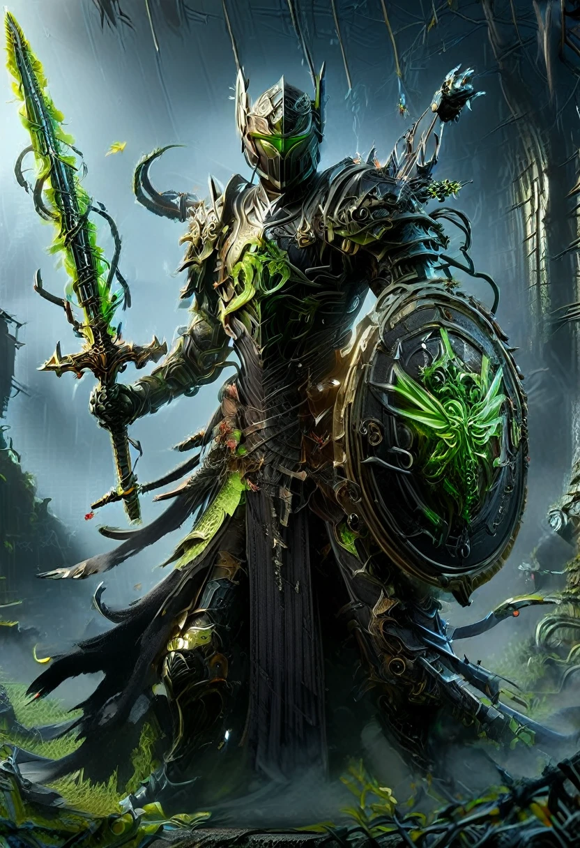 araffe dressed in a black suit holding a sword and a sword, cyborg samurai, cyber japan samurai armor, cyberpunk samurai, very beautiful cyberpunk samurai, full samurai armor spiderman, bio - mechanical ninja samurai, portrait of a cyberpunk samurai, cyber japan style armor, cyber japan armor, celtic and cyberpunk armor, black bull samurai, intricate assasin mecha armor
