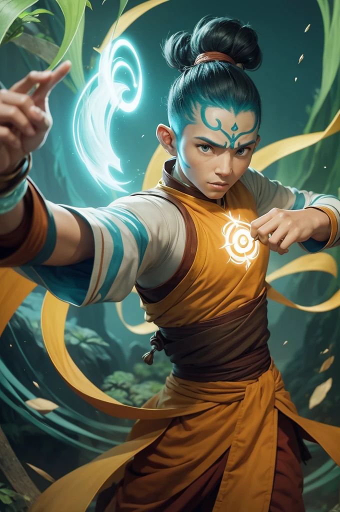 Avatar the kast airbender, Aang bending element Life 🌿