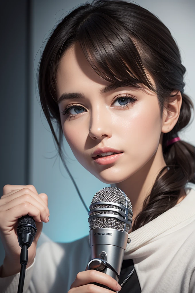 Create a profile picture with a microphone design