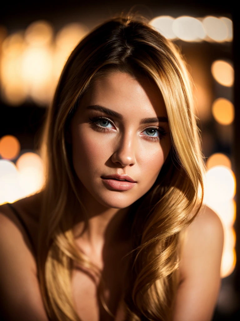 a beautiful naked blonde woman, photorealistic, extremely detailed, high quality, 8k, hyper realistic, realistic skin and hair, intricate details, dramatic lighting, warm color tones, soft focus, glamour portrait, cinematic composition, high-end fashion photography, stunning beauty, alluring expression, elegant pose