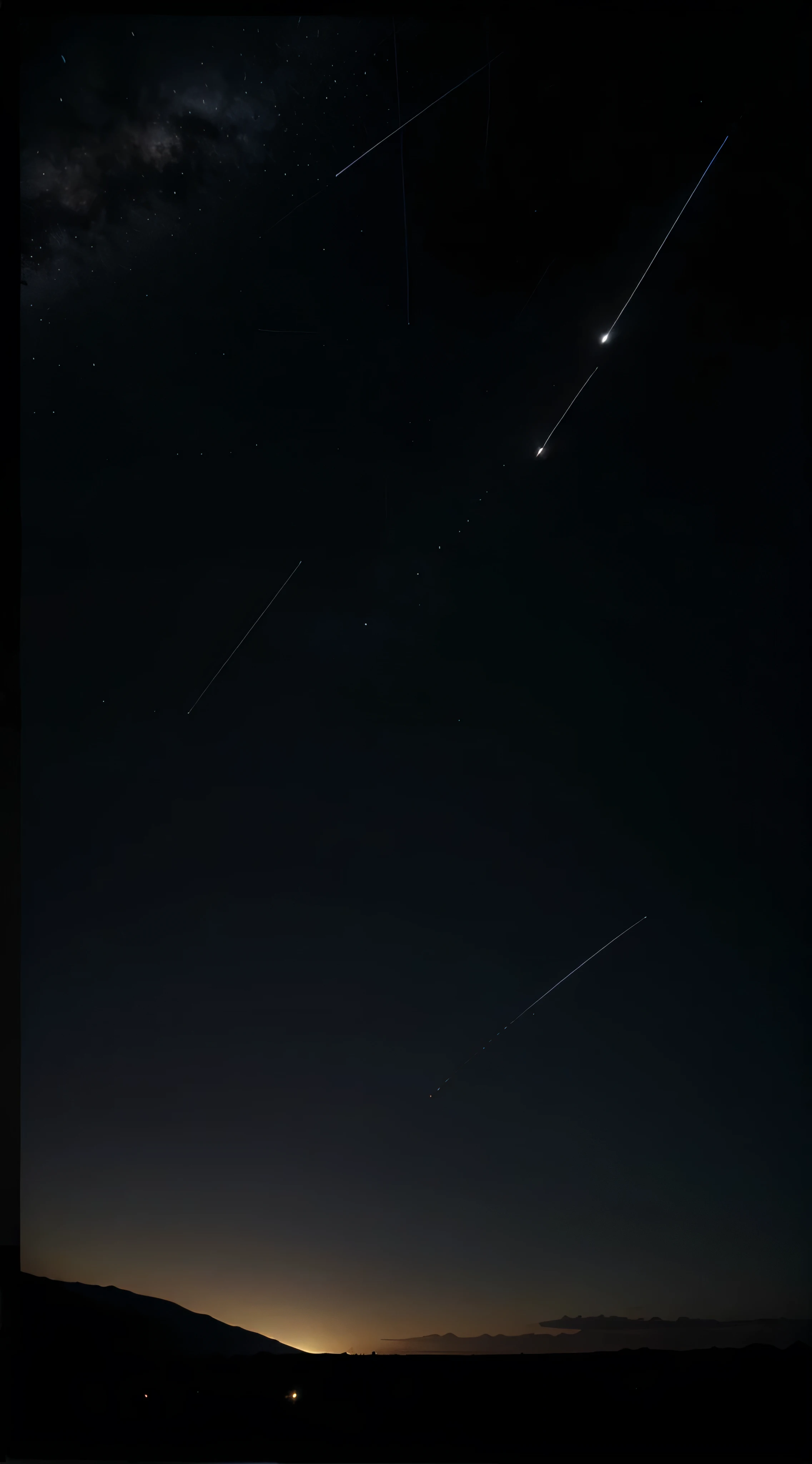 black background with a shooting star