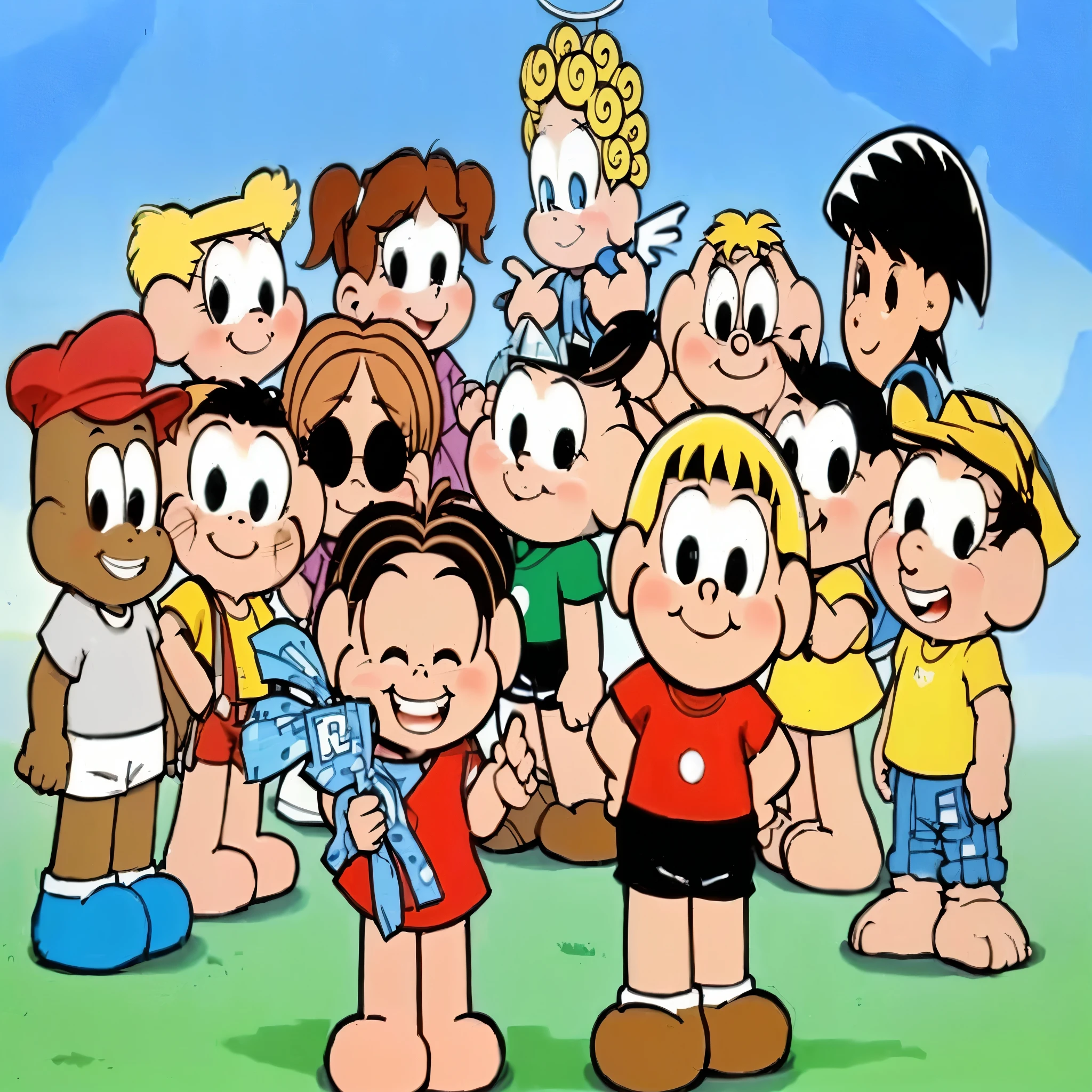 a cartom of a group of children standing in front of a group of people, children's cartom, 2 0 0 0 s cartom, cartom from the 90's, 90s cartom, animated cartom series, tom, por Bob Singer, amendoim, programa de TV , cartom image, 1990s cartom, in cartom style, cartom, cartom network style