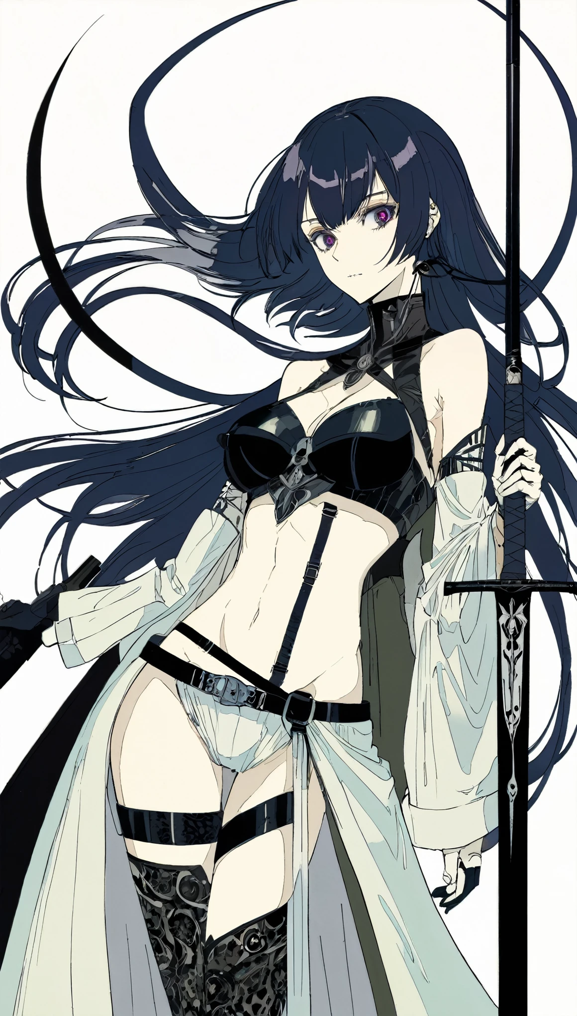 {harry clarke style:0.7},ashley wood style
{1 girl:1.3}
{x arm
:1.1},{Extra large breasts:0.4}
Wild weapons