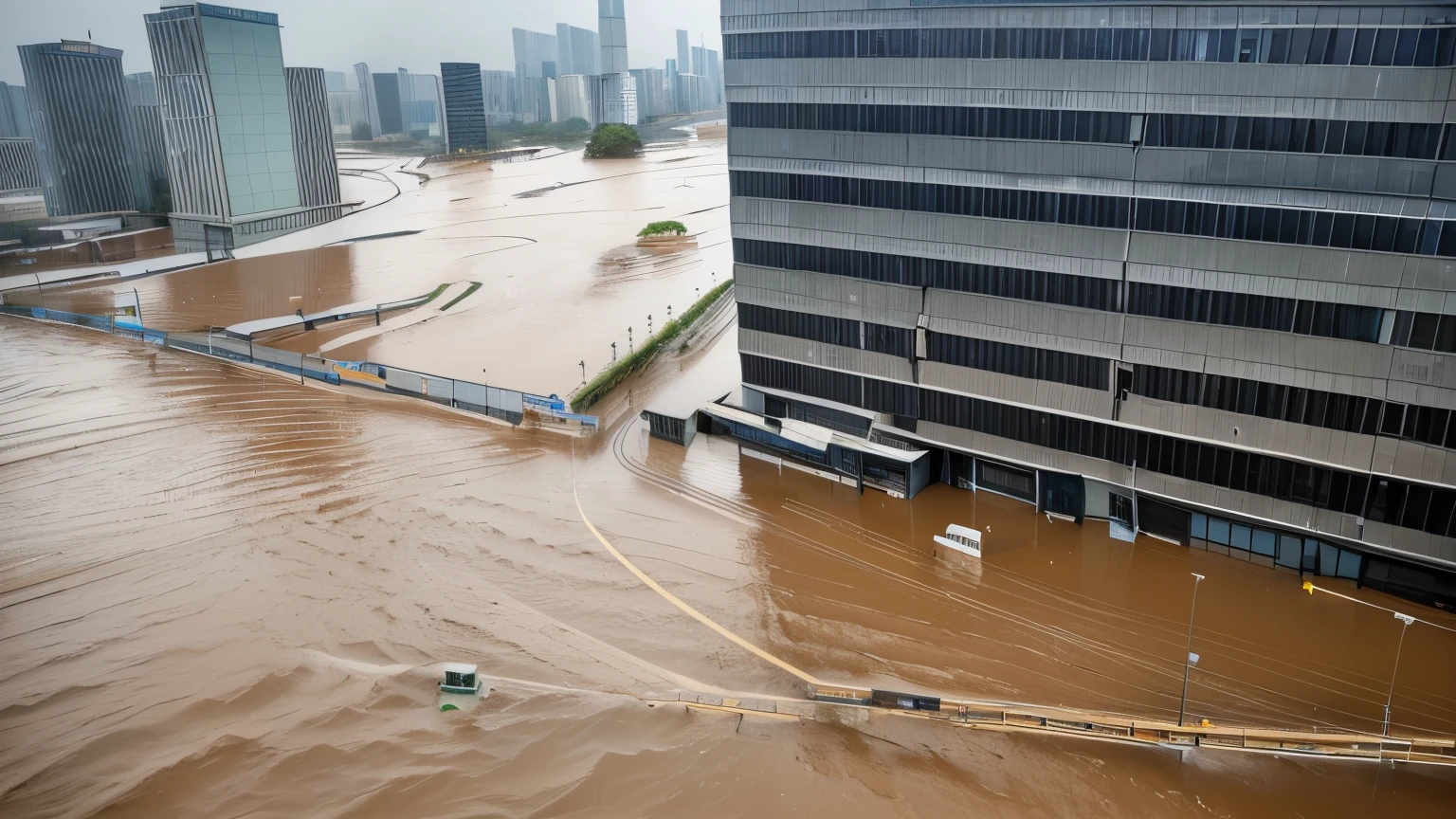 panoramic view of a city with a river in the foreground, Flooded tower, tokyo in a Flood, Flooded city, single Flooded tower, photograph credit: AP, completely Flooded, Flooded, subsiding Floodwaters, water coming out of windows, huge river, Flood, Floods, afp, Absolutely remarkable image, with a river running through it, Disaster photography, Flooding