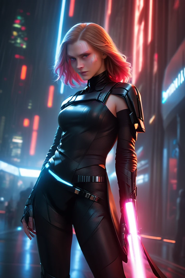Techwear fashion breathtaking, natural light, dynamic angle, (anti-aliasing:1.2), elegant, soft scattered light, dramatic scene light saber . Futuristic, cyberpunk, urban, (tactical:1.23), sleek, dark, highly detailed digital painting, artstation, concept art, smooth, sharp focus, illustration, art by artgerm and greg rutkowski and alphonse mucha
