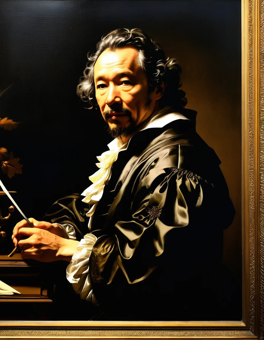 high contract, sfumato, chiaroscuro, tenebrism, baroque style, dark, Rembrandt, caravaggio, vermeer, Valentin de Boulogne, Adam de Coster, Trophime Bigot, Gerrit van Honthorst, Godfried Schalcken ((masterpiece, good quality, intricate details, high quality, best quality, in focus, sharp focusovely, wonderful, ))) (((Yoji Shinkawa))) happy, lovely, joy, (((masterpiece, good quality, intricate details, high quality, best quality, 8k, in focus, sharp focus))) japanese comic art style