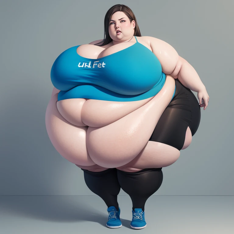 Thicc, extremely morbidly obese, cute baddie, Ashley, angered frown, white baseball cap, ((white top_v1.2, black jogger shorts_v1.2)), voluptuous woman, perfect hands, perfect face, (anatomically correct), (Perfect/ realistic proportions:1.2), (overwhelmingly fat arms, obese face), arm up, ((extremely widest hips possible!)), ((extremely massive thick thighs, morbidly large belly), belly overhang!, stretch marks)), adorable smile, (1080P, 4k UHD, Masterpiece:2.1!) ((single)), background: central american landscape, modern bungalow