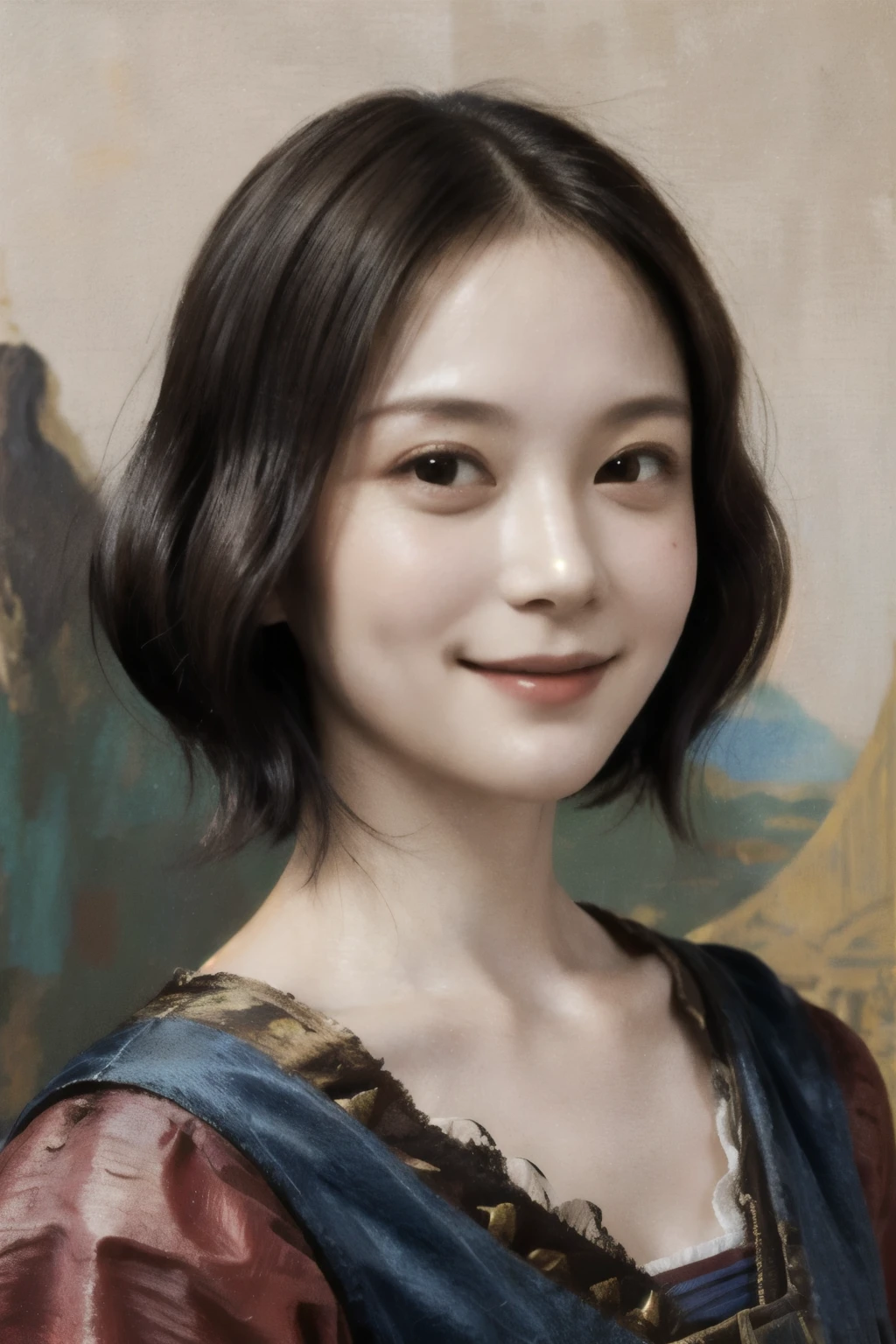 260 20-year-old female, (short hair),(Genuine), smile, (Paintings by Leonardo da Vinci)