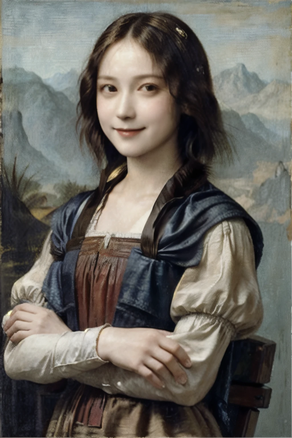 260 20-year-old female, (short hair),(Genuine), smile,  (Paintings by Leonardo da Vinci)