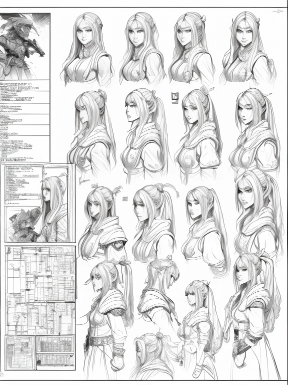 intricate, highly detailed character design, highly detailed, HDR, detailed character design, detailed face, detailed eyes, male, man, long hair in high ponytail, long hair, pale skin, lineart, multiple facial expressions, smile, reference sheet:1.5, stunning characters, Full of details, front, side, back, 3/4 angle view front, 3/4 angle view, Highly detailed, Depth, Many parts, expert high detail concept art, Chinese inspired, hanfu concept art, reference sheet, Chinese theme, Chinese clothes, fantasy art, video game character design, video game character design, character design sheet, same character, front, side, back, character concept art
