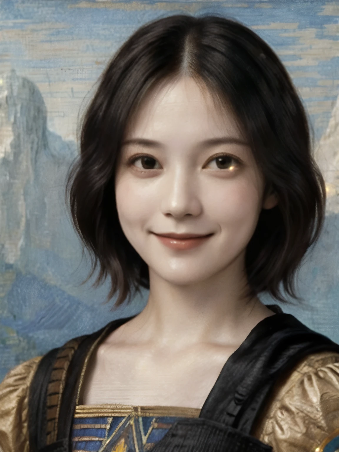 260 20-year-old female, (short hair),(Genuine), smile, (Paintings by Leonardo da Vinci)