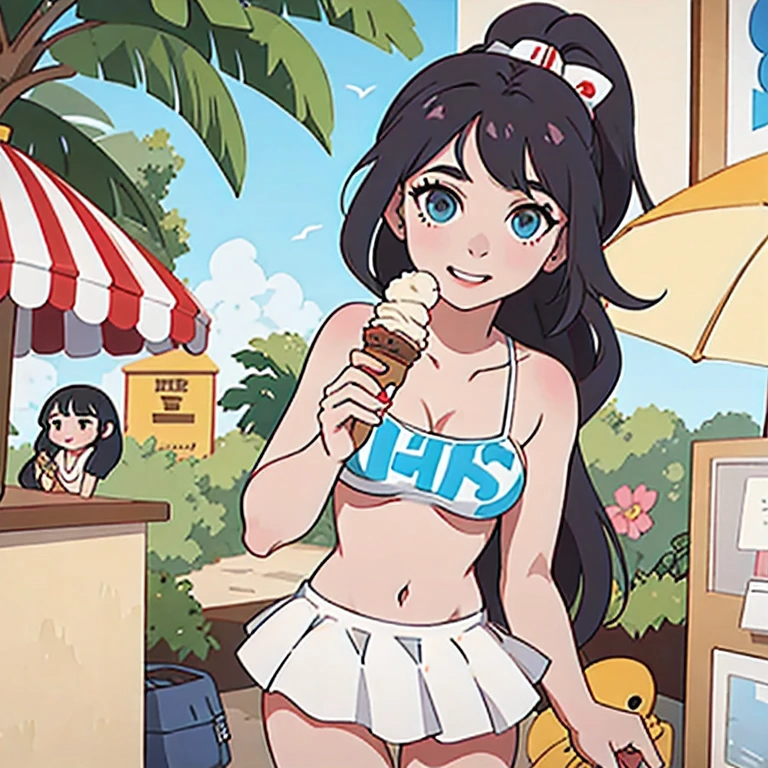girl in a bikini eating an ice cream cone, eating ice cream, in a bikini, angela white, giorgia meloni, katy perry, in bikini, eating ice - cream, wearing spandex bikini, ice cream on the side, bikini, ice cream, wearing a bikini, candid photo of dirty, shiny plastic bikini, candid shot, cone, 1 girl, solo,in a green dress standing by a wall,portrait of female idol