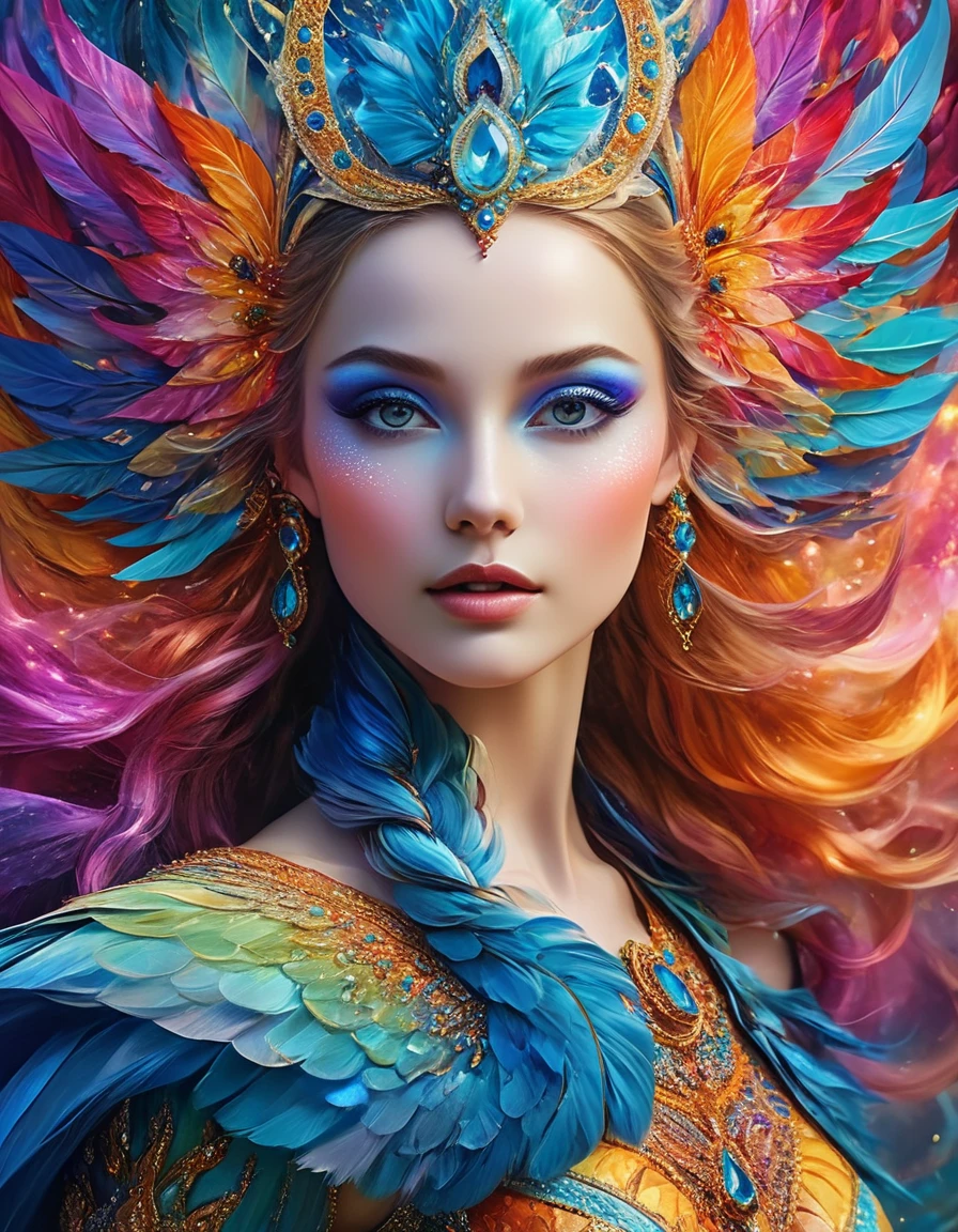 (best quality, ultra-detailed, realistic:1.37), captivating surrealism, mesmerizing female fantasy face, vibrant colors, ethereal atmosphere, intricate details, dream-like composition, otherworldly elements, seamless blend of reality and imagination, mind-bending visual experience, artistic masterpiece.