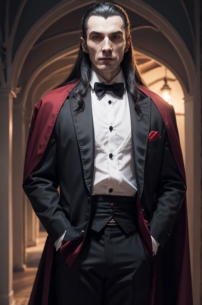 Dracula's teeth filled with blood