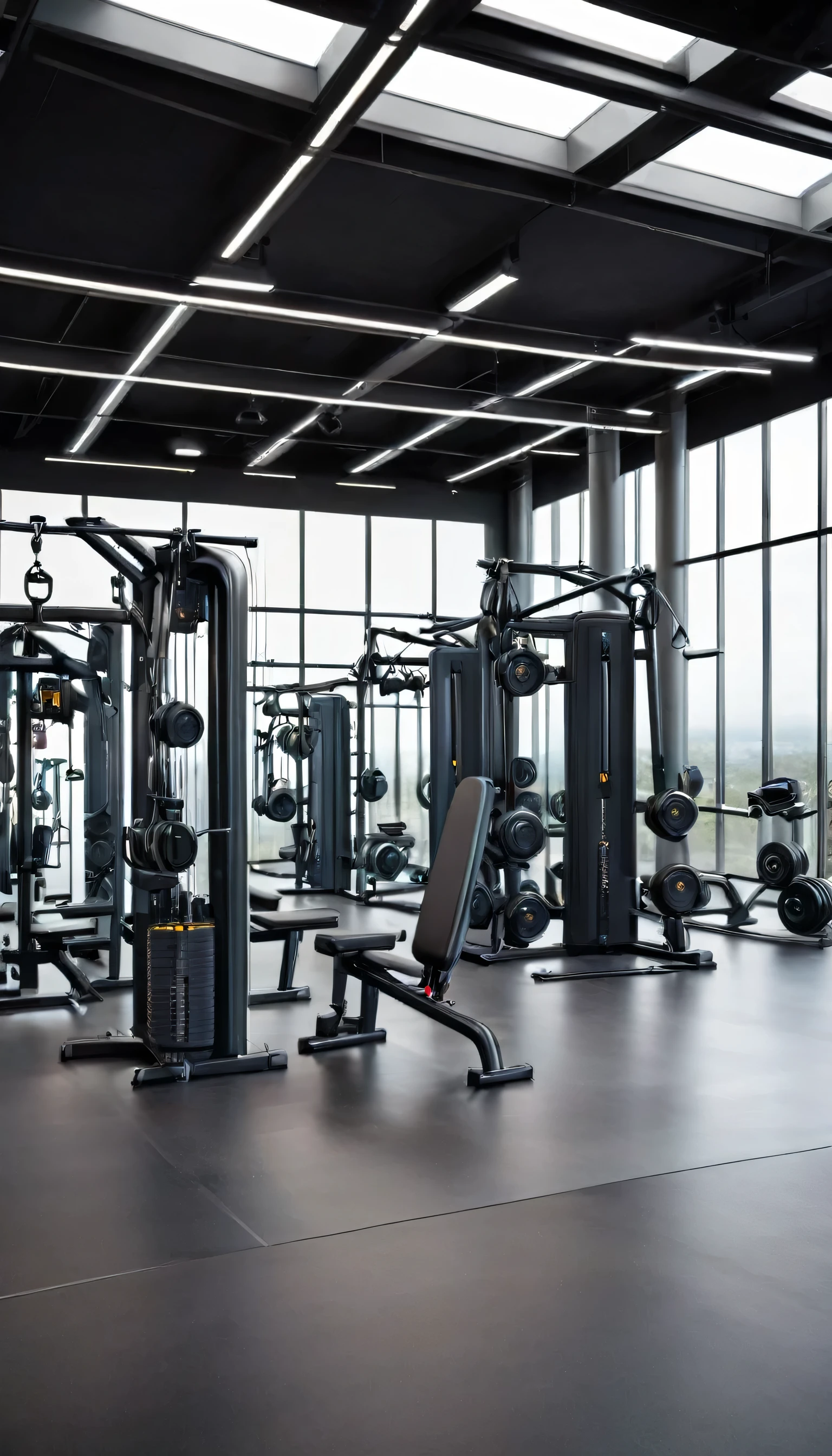 backdrop of a modern gym, no subjects, no watermark, no logo, no signature