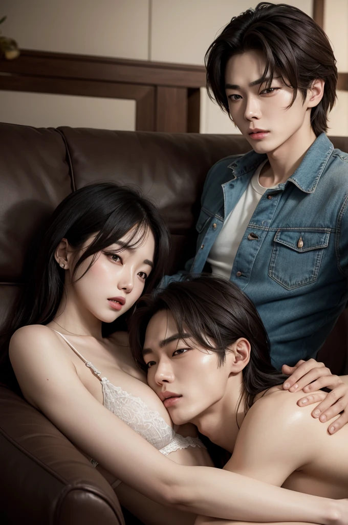 Johnny and Jaehyun having sex on the couch 
