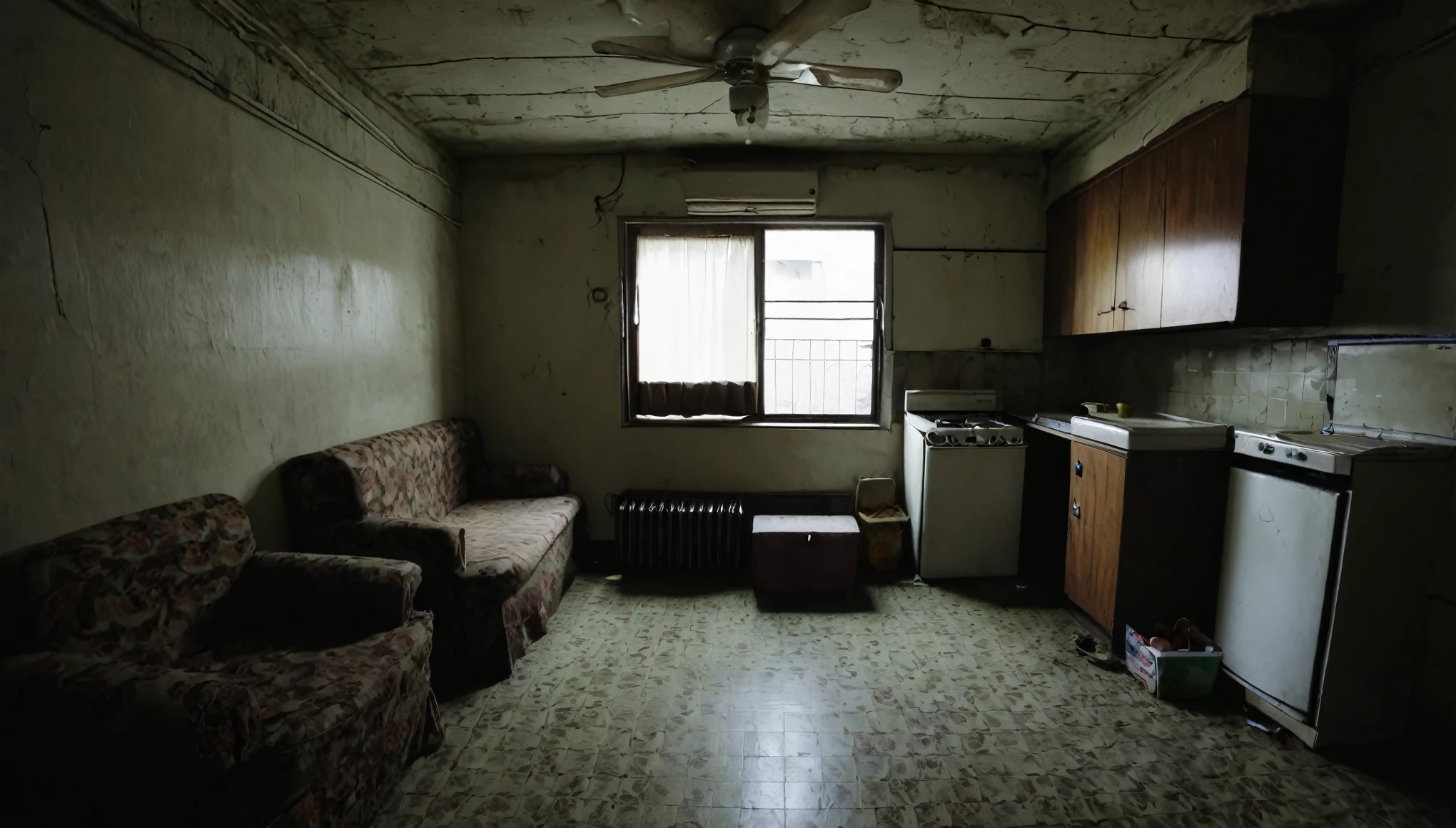 One-room apartment、exterior、Creepy、