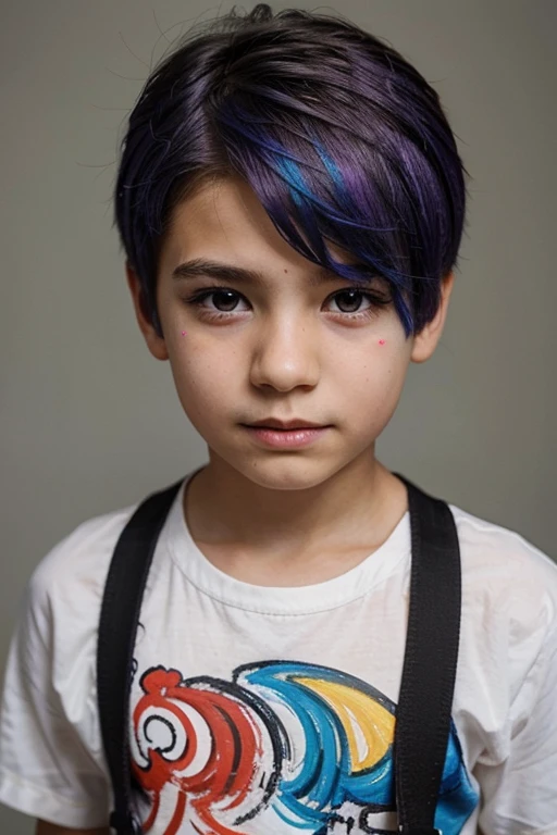 boy with pretty painted hair 